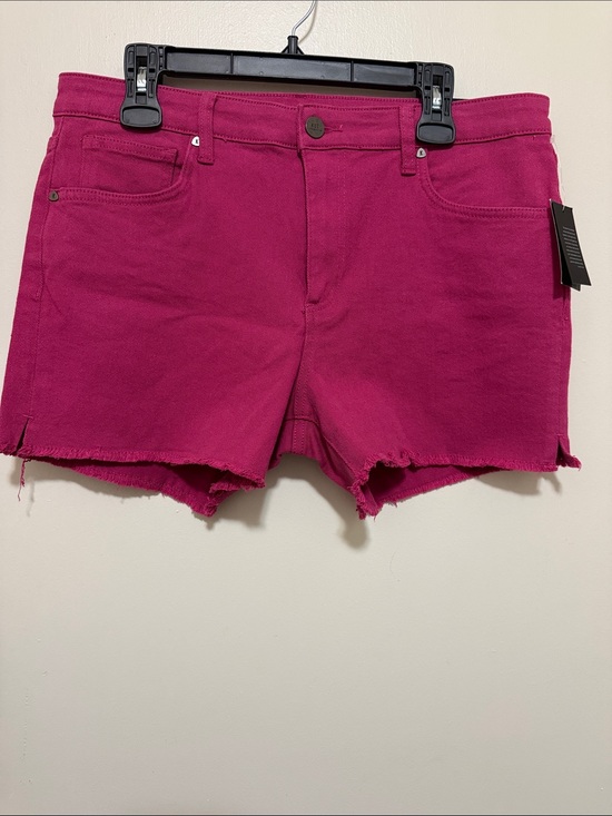 Kut from the Kloth Pants - Kut from the Kloth Magenta Frayed Hem Denim Shorts